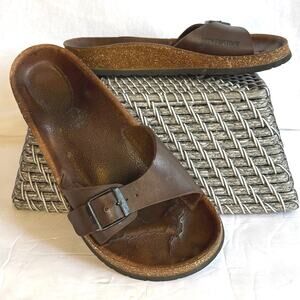 Birkenstock Brown Slide Sandals